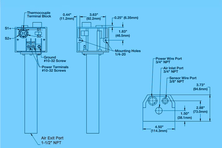 Riscaldatori elettrici ad aria JET misure 714x476